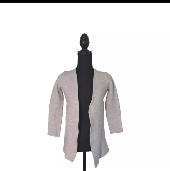 Madewell Gray White Marled 3/4 Sleeve Open Front Wool Cardigan Size XXS B27#6 - Picture 1 of 7